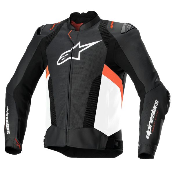 Giacche moto Alpinestars Missile V3 Airflow Black White Red Fluo Giacche moto Alpinestars Missile V3 Airflow Black White Red Fluo