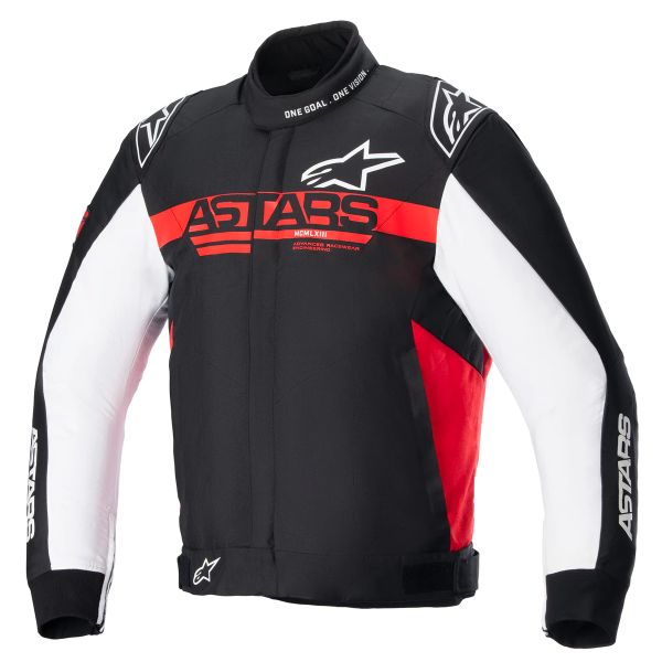 Giacche moto Alpinestars Monza Sport Nero Rosso Brillante Bianco
