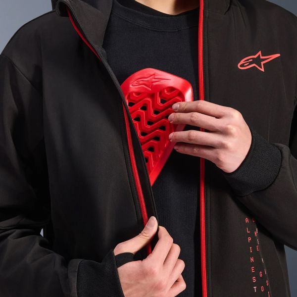Alpinestars Radium Tech Hoodie Black Bright Red