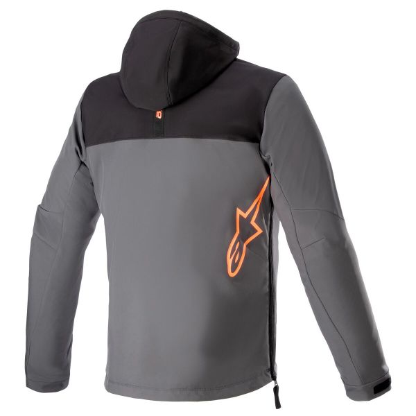 Alpinestars Felpa con cappuccio Sherpa nero grigio catrame rosso fluo