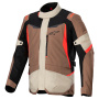 Giacche Moto Lunghe Alpinestars ST-1 Waterproof Dark Khaki Sand Black Red Fluo