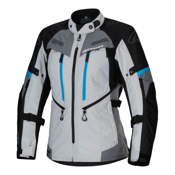 Giacche Moto Lunghe Alpinestars Stella Bogota Pro Drystar Ice Gray Black Cyan Giacche Moto Lunghe Alpinestars Stella Bogota Pro Drystar Ice Gray Black Cyan