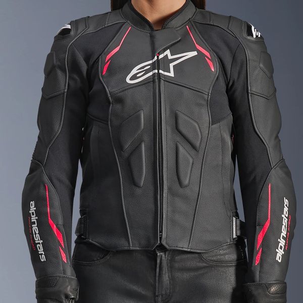 Alpinestars Stella Dusk Pelle Nero Diva Rosa Bianco