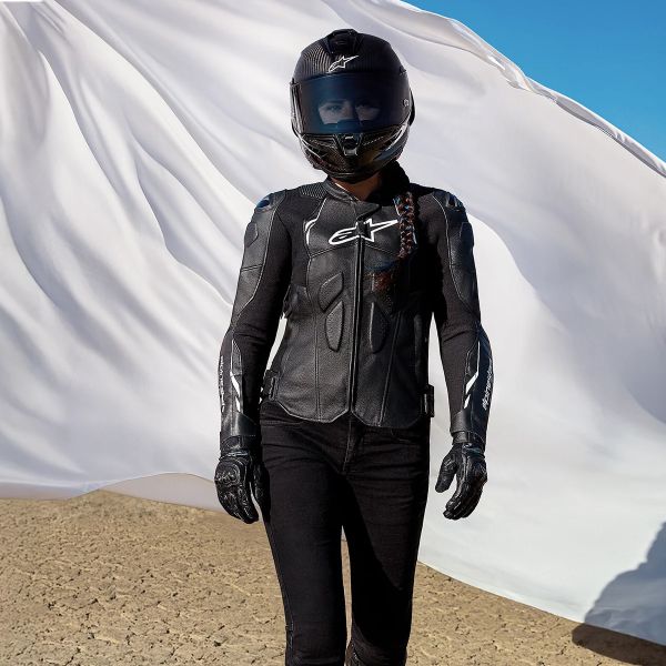Alpinestars Stella Dusk Pelle Nero Bianco