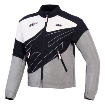 Giacche moto Alpinestars Stella Moshell Black Fur Gray Off White Pink