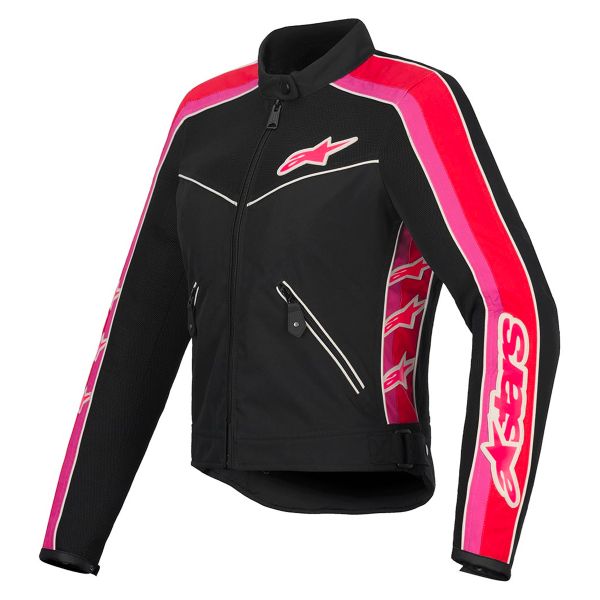 Giacche moto Alpinestars Stella T-Dyno Air Nero Rosso Brillante Fucsia Giacche moto Alpinestars Stella T-Dyno Air Nero Rosso Brillante Fucsia
