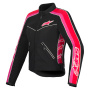 Giacche moto Alpinestars Stella T-Dyno Air Nero Rosso Brillante Fucsia