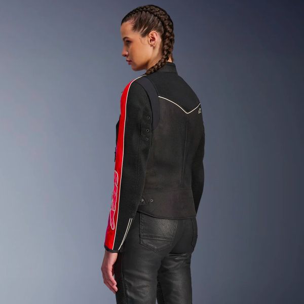 Alpinestars Stella T-Dyno Air Nero Rosso Brillante Fucsia