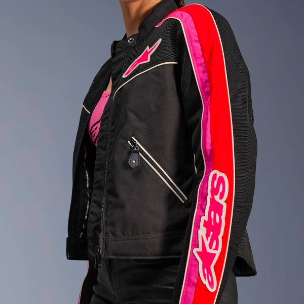 Alpinestars Stella T-Dyno Air Nero Rosso Brillante Fucsia