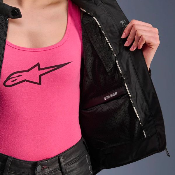 Alpinestars Stella T-Dyno Air Nero Rosso Brillante Fucsia