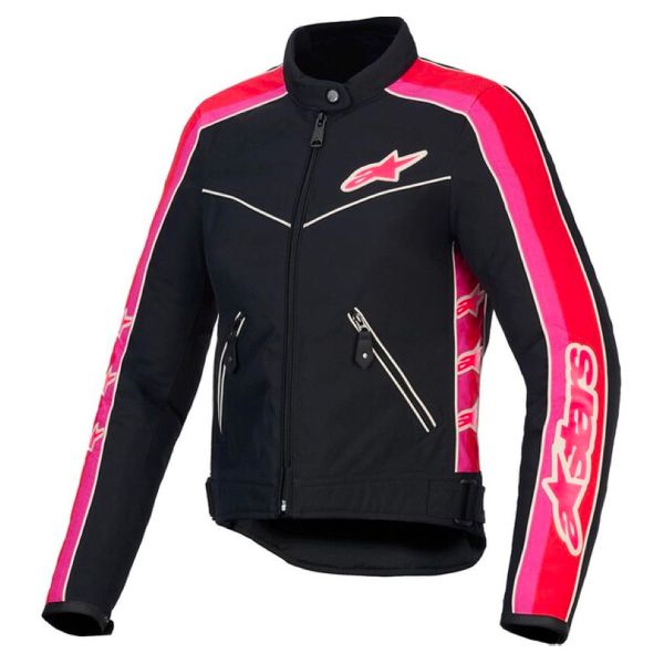 Giacche moto Alpinestars Stella T-Dyno WR Nero Rosso Brillante Fucsia