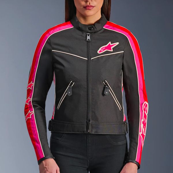 Alpinestars Stella T-Dyno WR Nero Rosso Brillante Fucsia