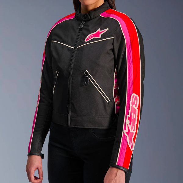 Alpinestars Stella T-Dyno WR Nero Rosso Brillante Fucsia