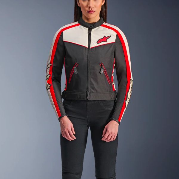 Alpinestars Stella T-Dyno WR Nero Ecru Rosso brillante