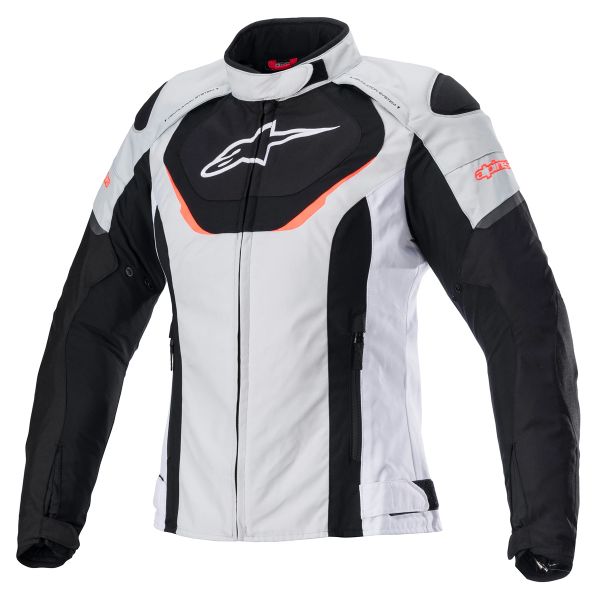 Giacche moto Alpinestars Stella T-Jaws V3 Waterproof Ice Grey Black White