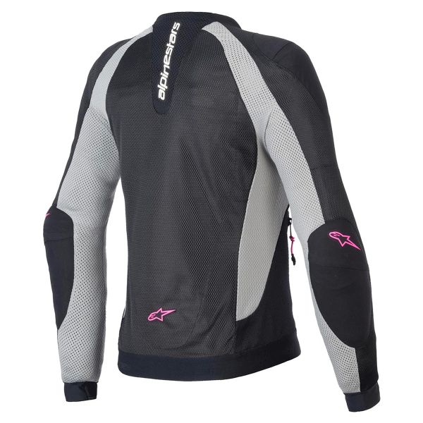 Alpinestars Stella Troop Air Nero Cenere Grigio Rosa Fluo