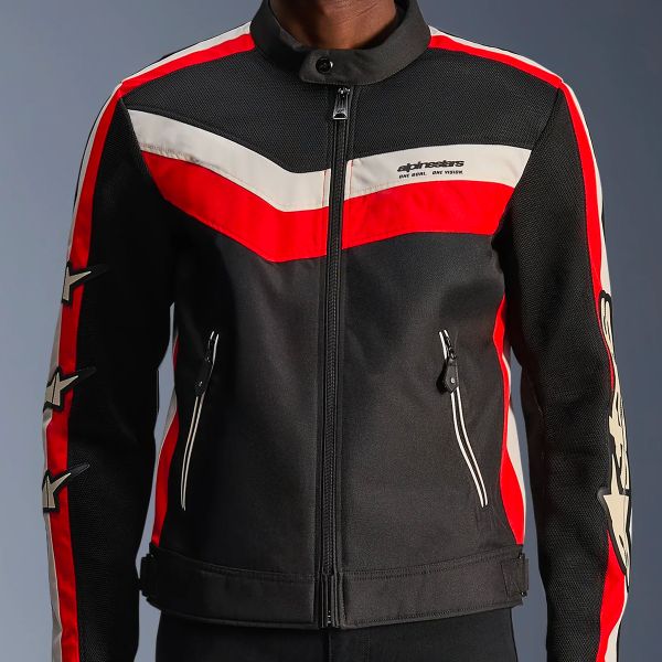 Alpinestars T-Dyno Air Nero Rosso brillante Ecrù