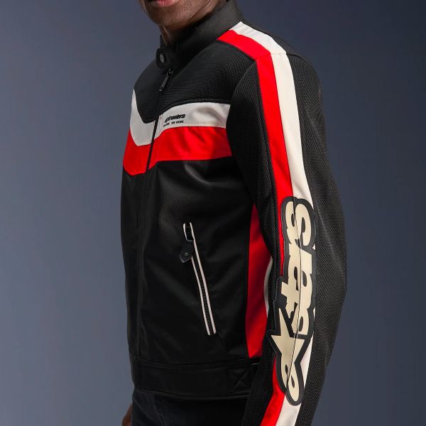 Alpinestars T-Dyno Air Nero Rosso brillante Ecrù