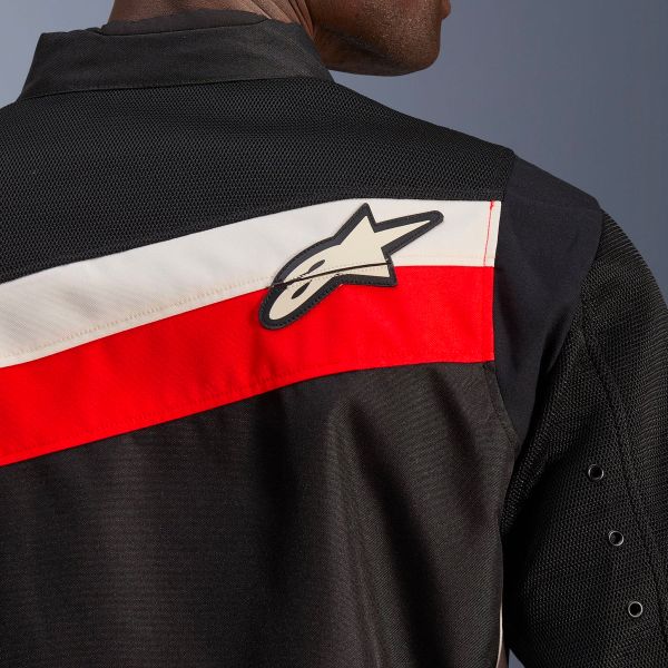 Alpinestars T-Dyno Air Nero Rosso brillante Ecrù