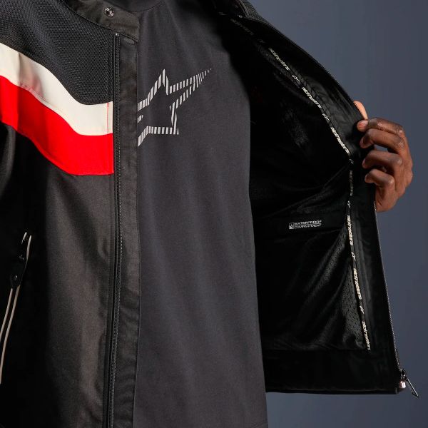 Alpinestars T-Dyno Air Nero Rosso brillante Ecrù