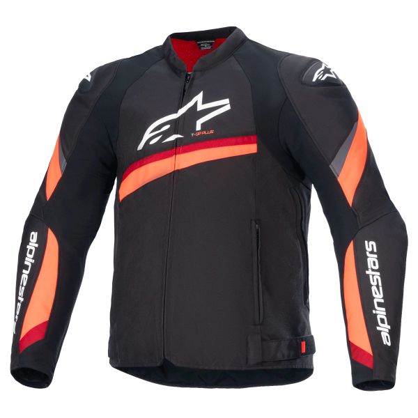 Giacche moto Alpinestars T-GP Plus R V4 Black Red Fluo