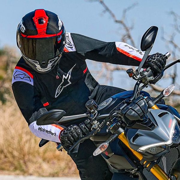 Alpinestars T-SPS Air V2 Nero Bianco Rosso Fluo