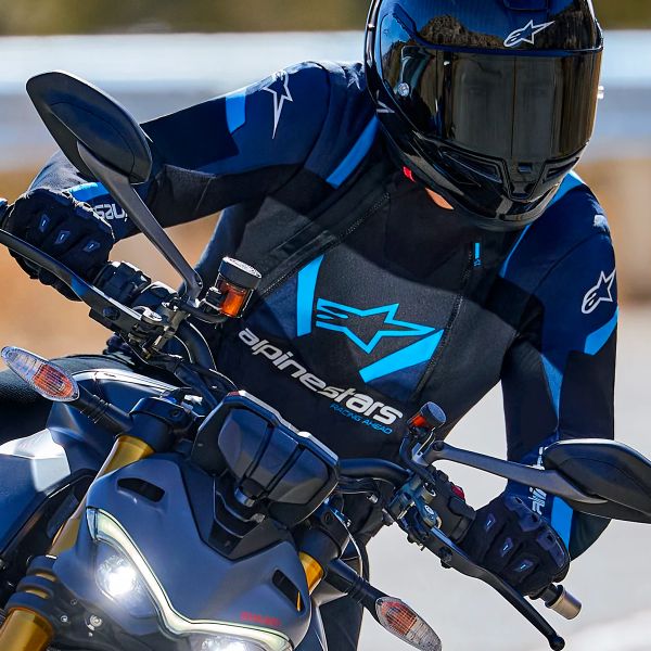 Alpinestars T-Stunt Air Nero Blu Scuro