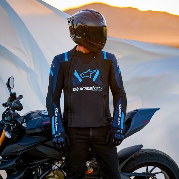 Alpinestars T-Stunt Air Nero Blu Scuro