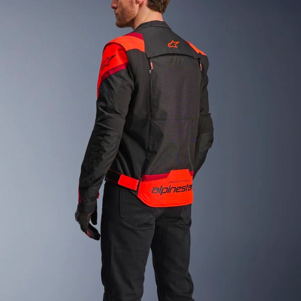 Alpinestars T-Stunt Air Nero Rosso Fluo Rosso Scuro