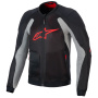 Giacche moto Alpinestars Troop Air Nero Grigio Cenere Rosso Brillante