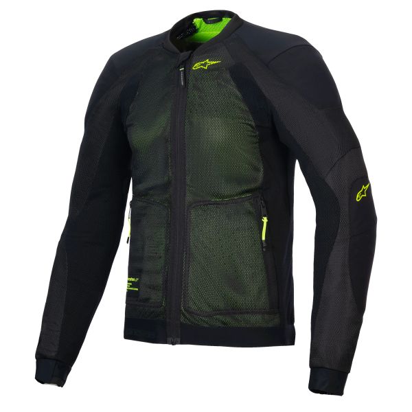 Giacche moto Alpinestars Aria di truppa Nero Giallo Fluo Giacche moto Alpinestars Aria di truppa Nero Giallo Fluo
