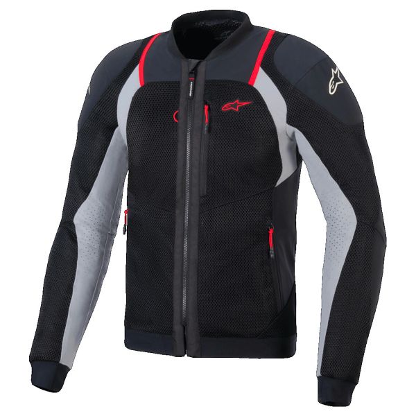 Giacche moto Alpinestars Troop Air Pro nero grigio cenere rosso brillante Giacche moto Alpinestars Troop Air Pro nero grigio cenere rosso brillante