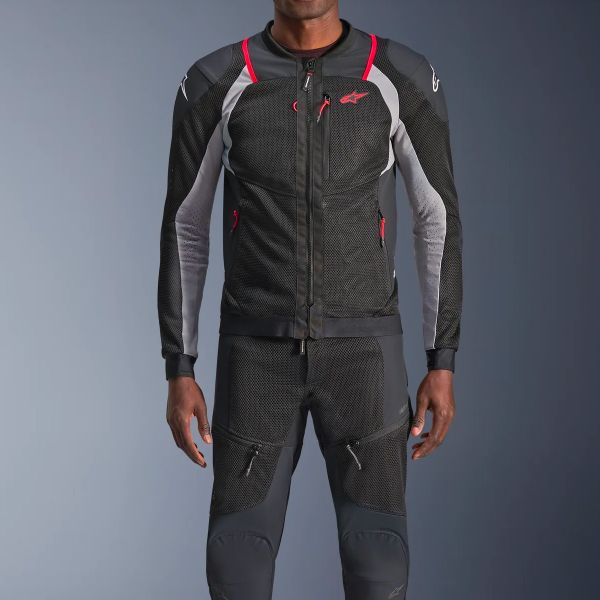 Alpinestars Troop Air Pro nero grigio cenere rosso brillante