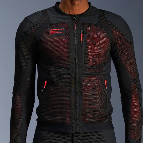 Alpinestars Troop Air Pro Nero Rosso Fluo