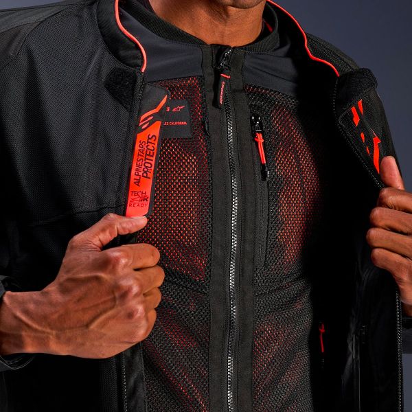 Alpinestars Troop Air Pro Nero Rosso Fluo