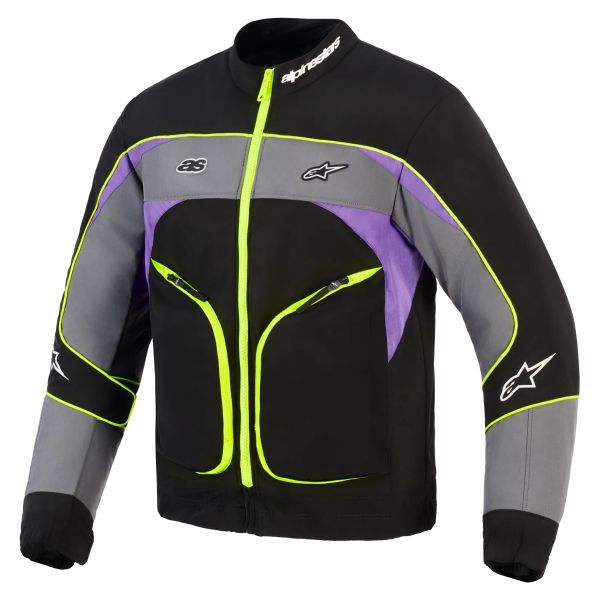 Giacche moto Alpinestars Unite Black Asphalt Violet