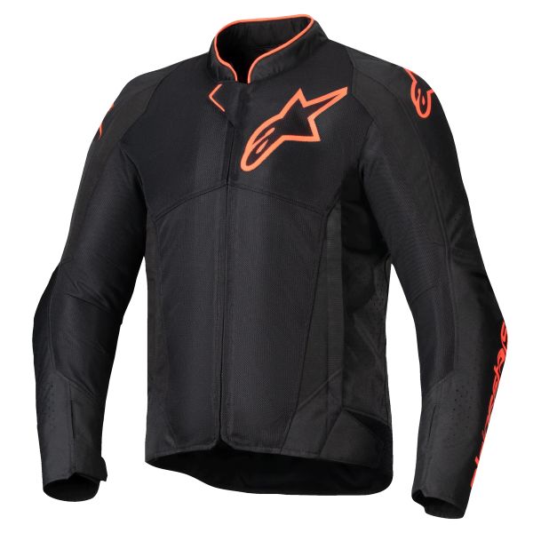 Giacche moto Alpinestars Viper Air V4 Nero Rosso Fluo Giacche moto Alpinestars Viper Air V4 Nero Rosso Fluo