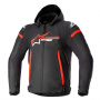 Giacche moto Alpinestars Zaca impermeabile Nero Rosso brillante Bianco