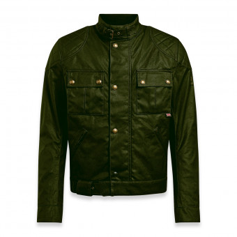 Giacche moto Belstaff Brooklands 2.0 Wax Olive Green Giacche moto Belstaff Brooklands 2.0 Wax Olive Green