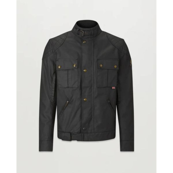 Giacche moto Belstaff Giacca Brooklands Wax 8 oz nero Giacche moto Belstaff Giacca Brooklands Wax 8 oz nero