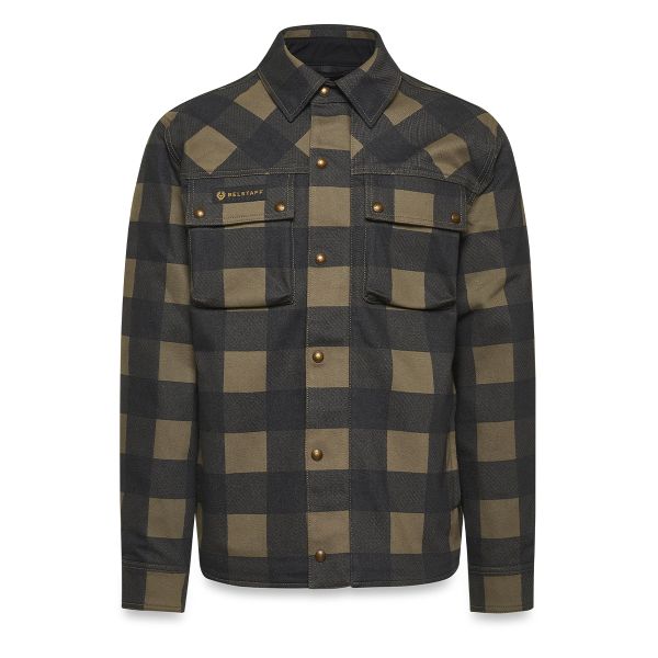 Giacche moto Belstaff Camicia Mansion Olive Black