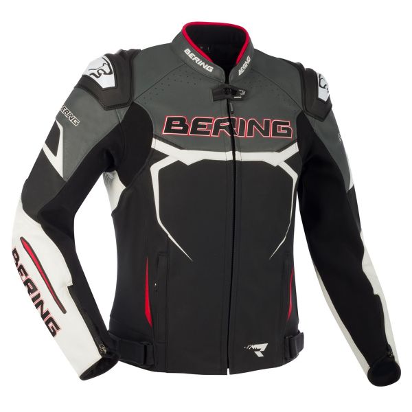 Giacca Moto Bering Fight-R Black White Grey in Stock | iCasque.it