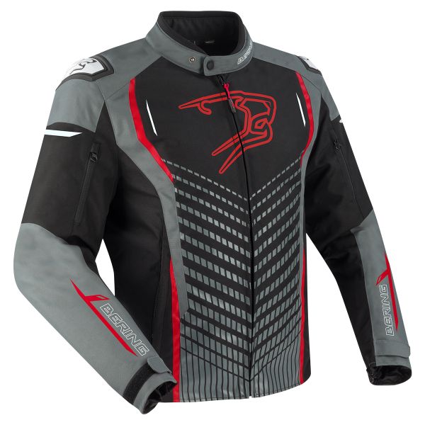 Giacche moto Bering Gang Black Grey Red