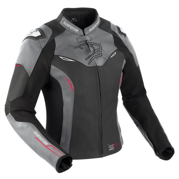 Giacche moto Bering Lady Snap Black Grey Red Giacche moto Bering Lady Snap Black Grey Red
