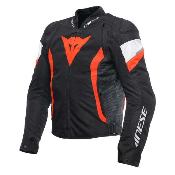 Giacche moto Dainese Avro 5 Tex Black Red Fluo White Giacche moto Dainese Avro 5 Tex Black Red Fluo White