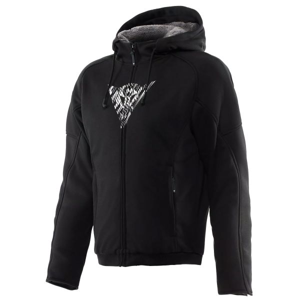 Giacche moto Dainese Bovisa Safety Hoodie Full Zip Black White