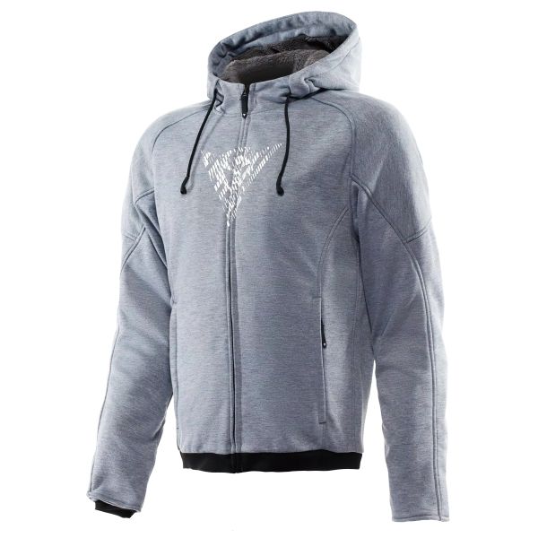 Giacche moto Dainese Bovisa Safety Hoodie Full Zip Grey Melange Black