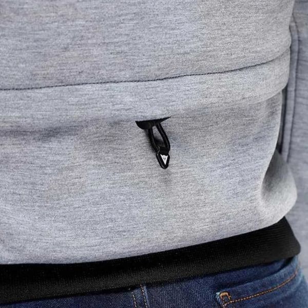 Dainese Daemon-X Safety Hoodie Full Zip Woman Grey Melange