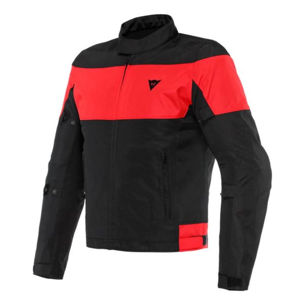 Giacche moto Dainese Elettrica Air Tex Black Black Lava Red Giacche moto Dainese Elettrica Air Tex Black Black Lava Red