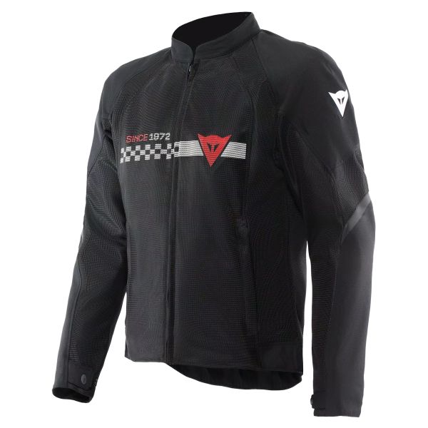 Giacche moto Dainese Herosphere Air Tex Black White Stripes Red